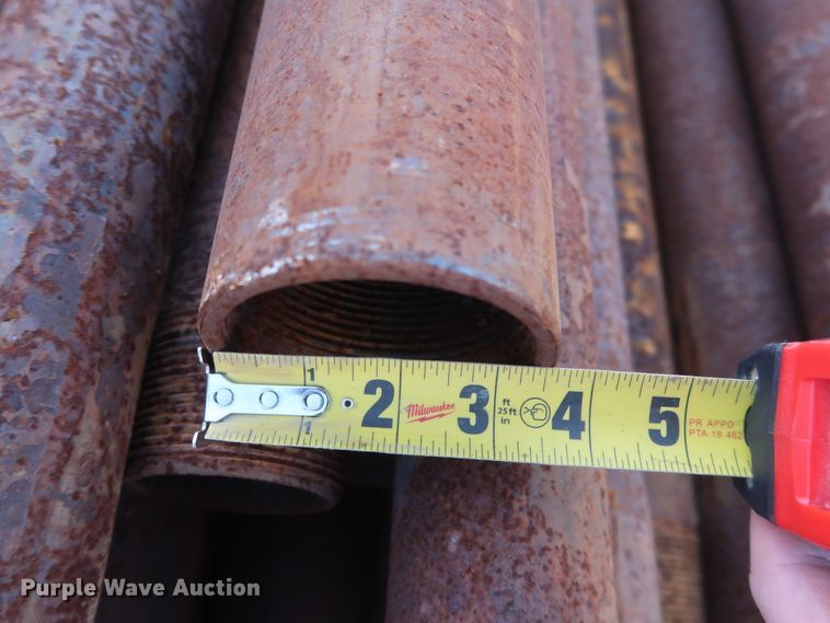 image for item DG7097 Approximately 130 31'L x 2 7/8" collared threaded oilfield tubing pipes