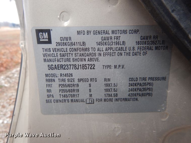 image for item DH6292 2008 Buick Enclave CXL SUV