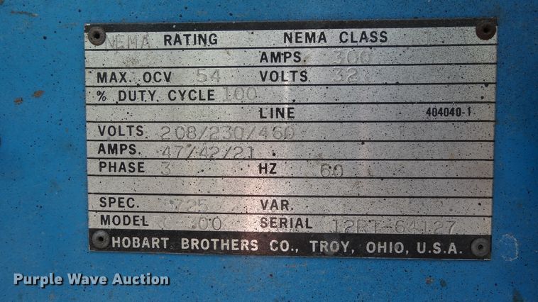 image for item GA9405 Hobart RC-300 welder