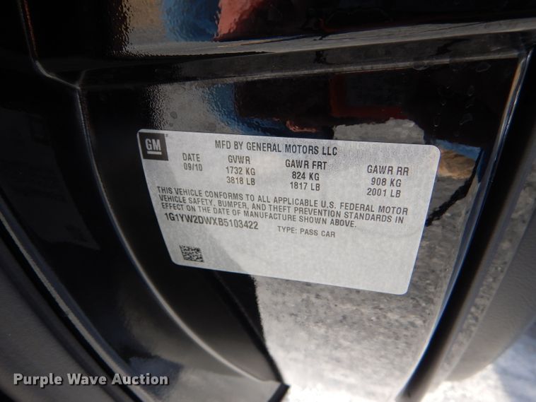 image for item GE9588 2011 Chevrolet Corvette GS