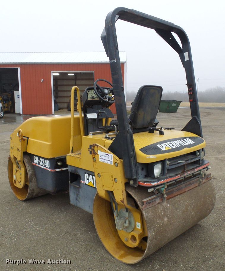 image for item DD1975 2001 Caterpillar CB-334D double drum vibratory roller