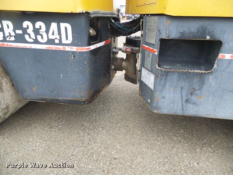 image for item DD1975 2001 Caterpillar CB-334D double drum vibratory roller
