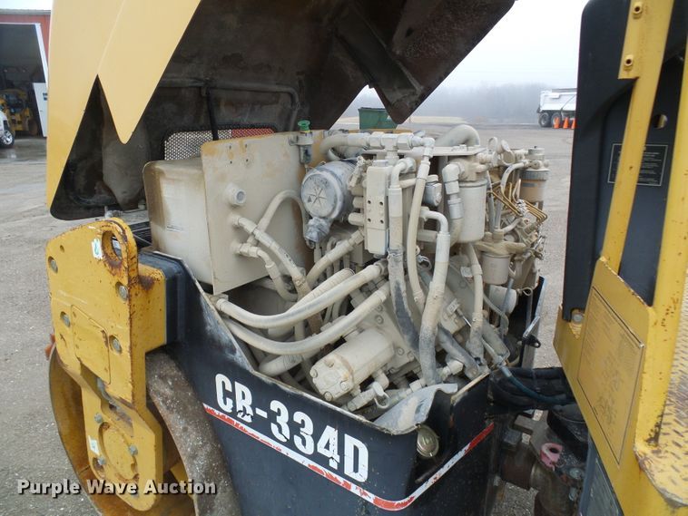 image for item DD1975 2001 Caterpillar CB-334D double drum vibratory roller
