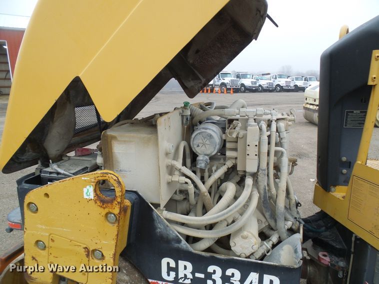 image for item DD1975 2001 Caterpillar CB-334D double drum vibratory roller