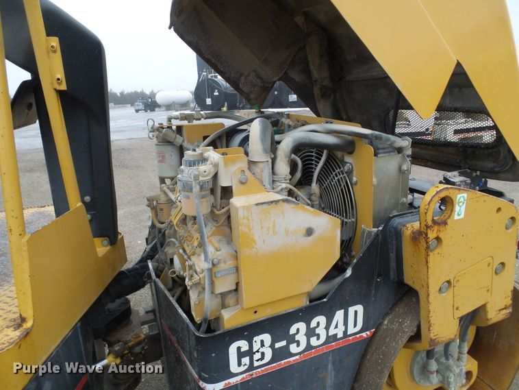 image for item DD1975 2001 Caterpillar CB-334D double drum vibratory roller
