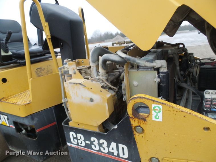 image for item DD1975 2001 Caterpillar CB-334D double drum vibratory roller