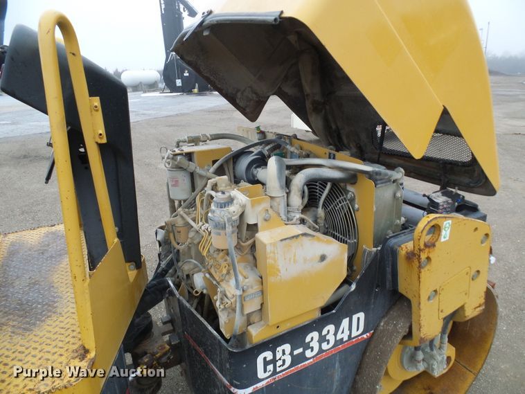 image for item DD1975 2001 Caterpillar CB-334D double drum vibratory roller