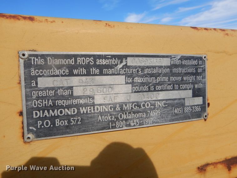 image for item DE1347 1987 Caterpillar 943 track loader