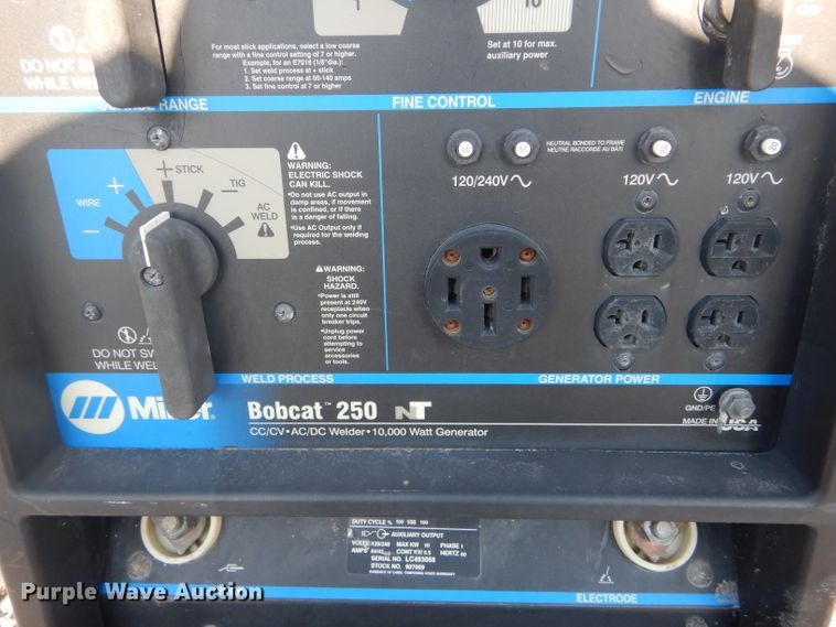 image for item DH6278 Miller Bobcat 250 welder