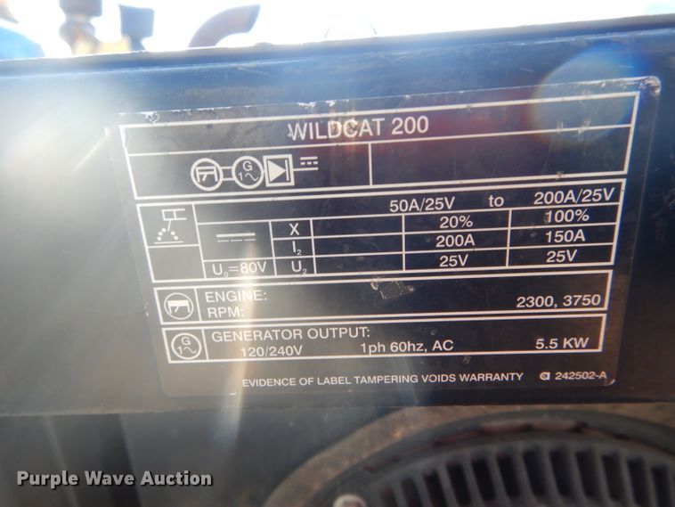 image for item DH6279 Miller Wildcat 200 CC/DC welder
