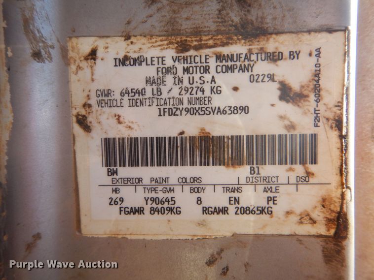 image for item DI2442 1995 Ford LTS9000 vacuum/kill truck