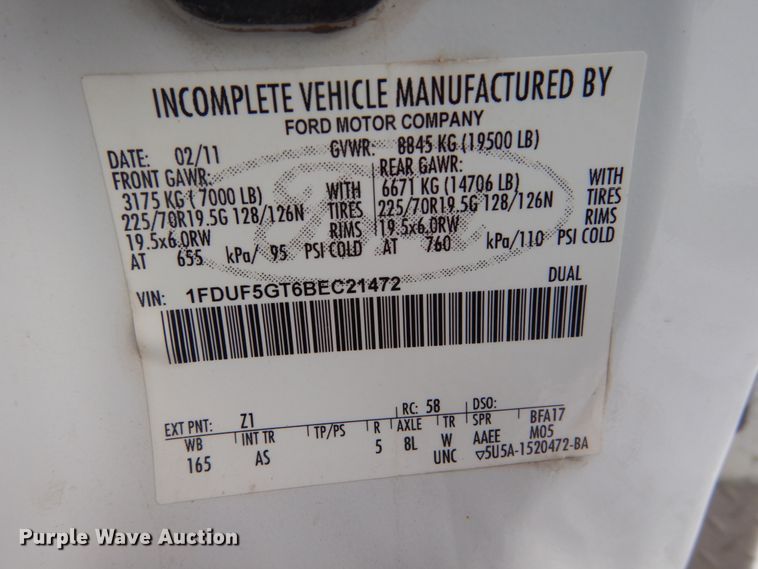 image for item FU9060 2011 Ford F550 service truck