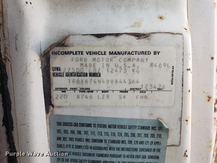 image for item GA9408 1983 Ford 700 spool truck