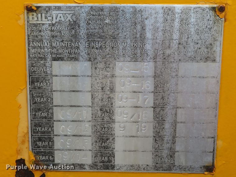 image for item GI9043 2009 Bil-Jax 5533A boom lift