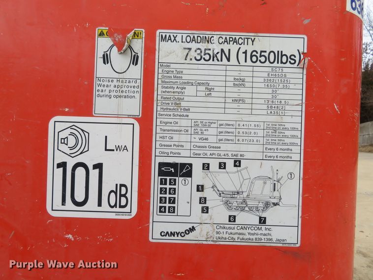 image for item GI9045 2016 Canycom SC75 concrete buggy