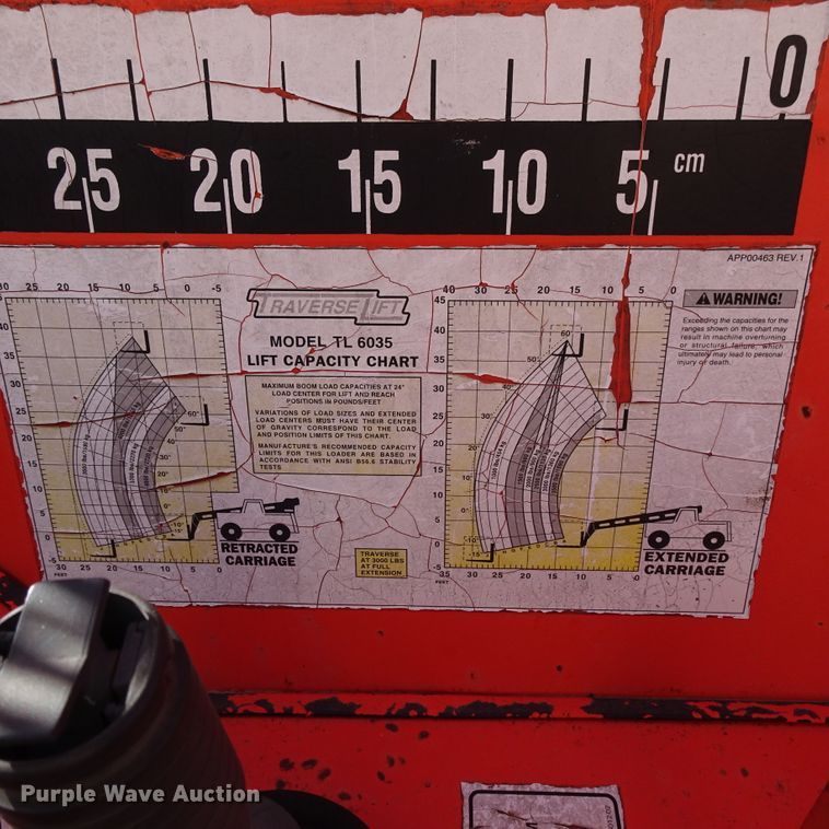 image for item GI9783 1998 Traverse Lift TL6035 telehandler