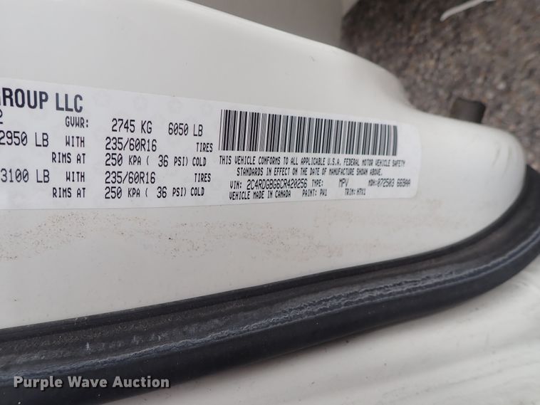 image for item DC1421 2012 Dodge Grand Caravan van