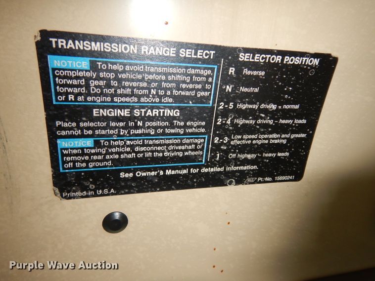 image for item DE4280 1999 Chevrolet C8500 dump truck