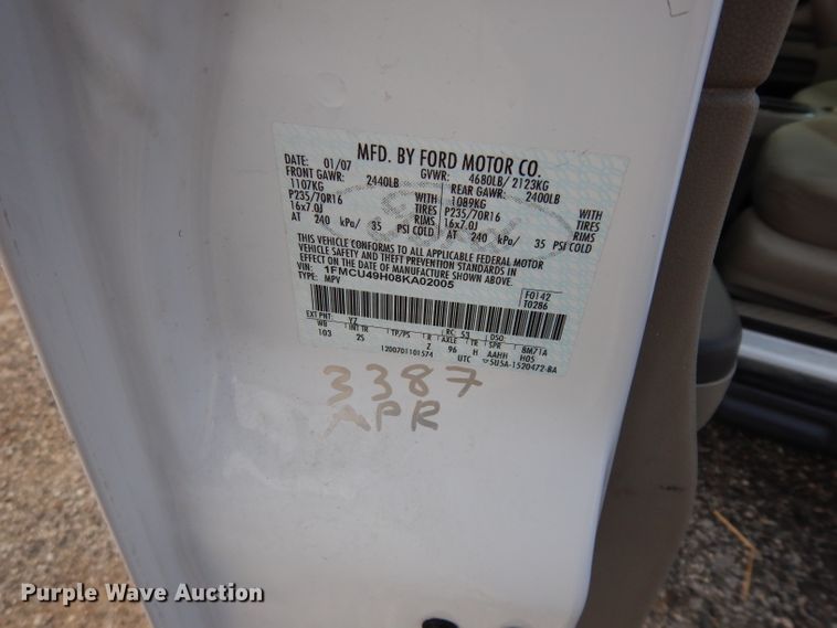 image for item DE4296 2008 Ford Escape Hybrid SUV