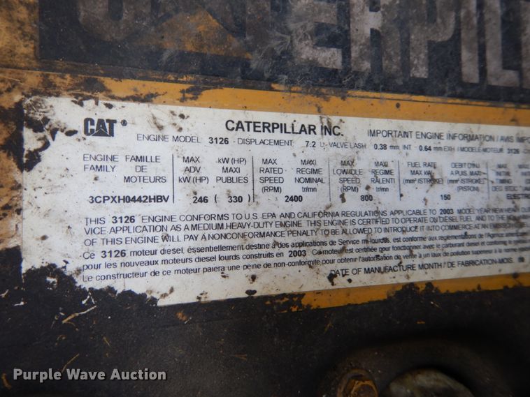 image for item DH5075 2004 Sterling L-Line hydro sewer jetter truck