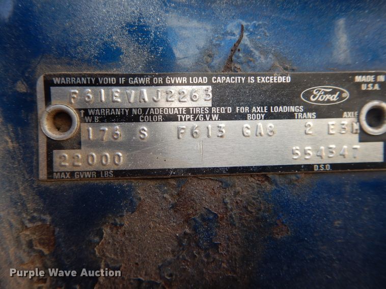 image for item DH6302 1978 Ford F600 tanker fire truck