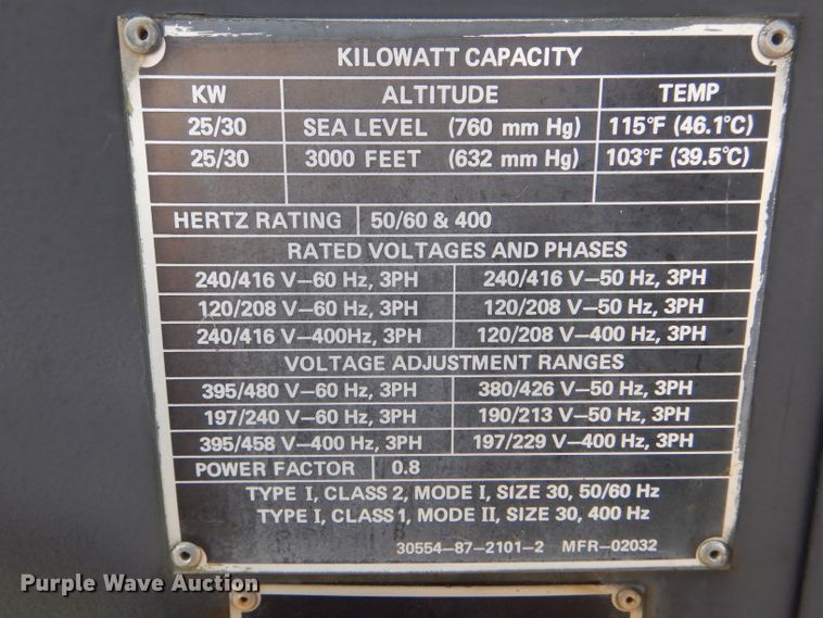 image for item DH6303 US Department of Defense MEP-005AAS generator