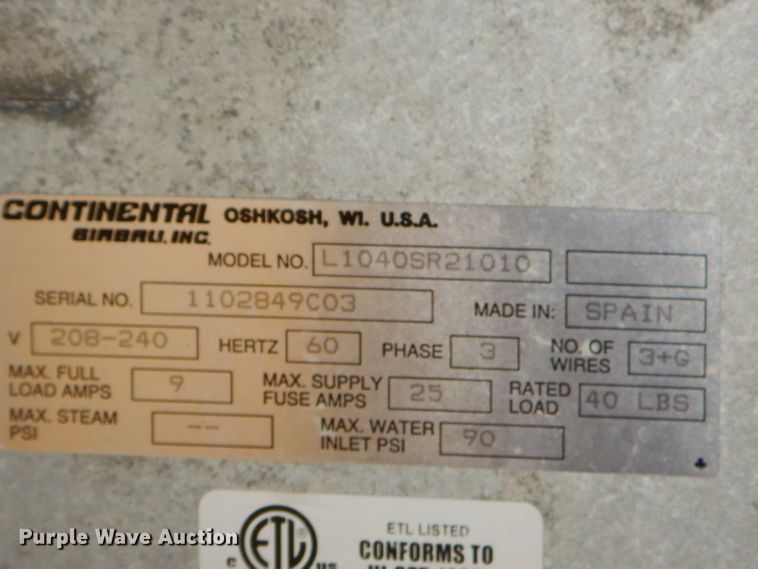 image for item GB9641 Continental L1040SR21010 washing machine