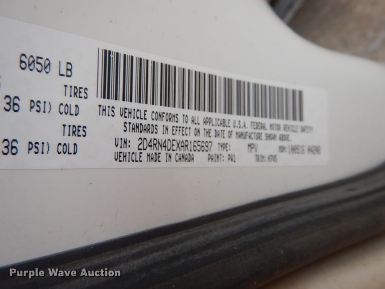 image for item GF9996 2010 Dodge Grand Caravan handicap accessible van