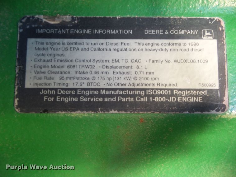 image for item DF0823 1998 John Deere 7810 tractor