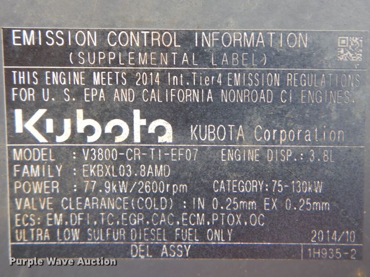 image for item FF9231 2016 Kubota M9960D MFWD tractor