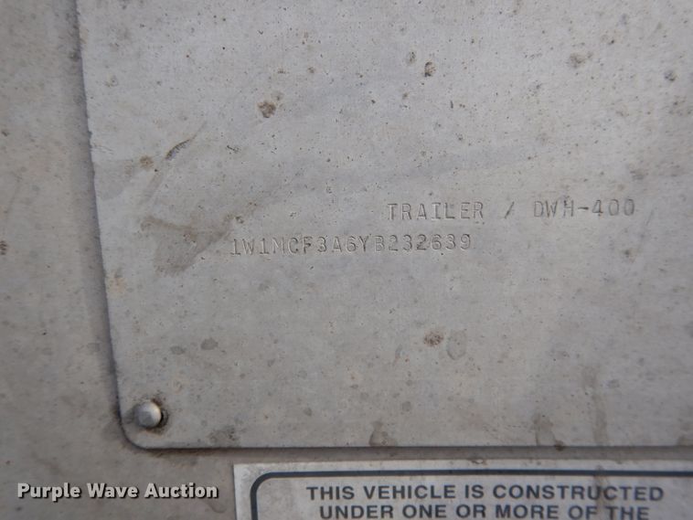 image for item DG5891 2000 Wilson DWH400 double hopper grain trailer