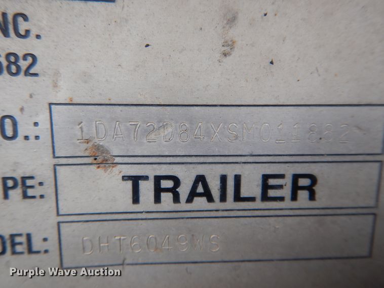 image for item DH6309 1995 Trail-Eze DHT6049WS drop deck equipment trailer