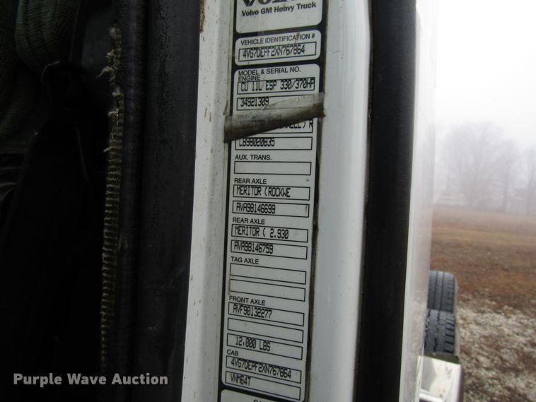 image for item DH8365 1999 Volvo VN semi truck