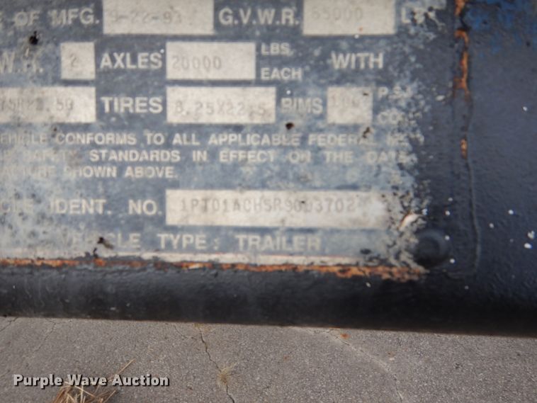 image for item FU9722 1993 Trailmobile refrigerated van trailer