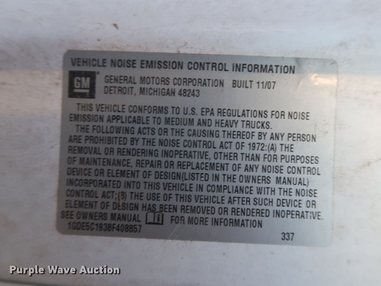 image for item GD9926 2008 GMC C5500 flatbed truck