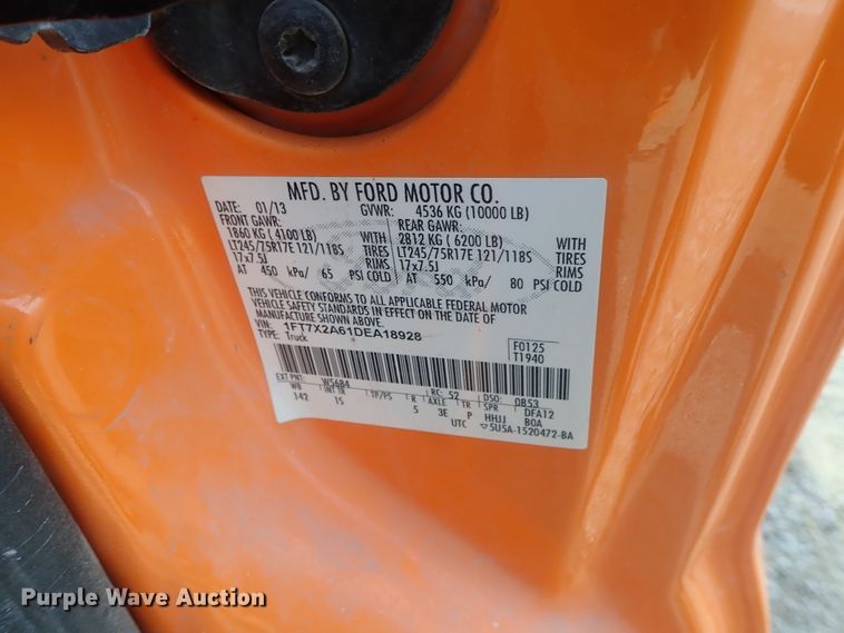 image for item DC3362 2013 Ford F250 Super Duty SuperCab pickup truck