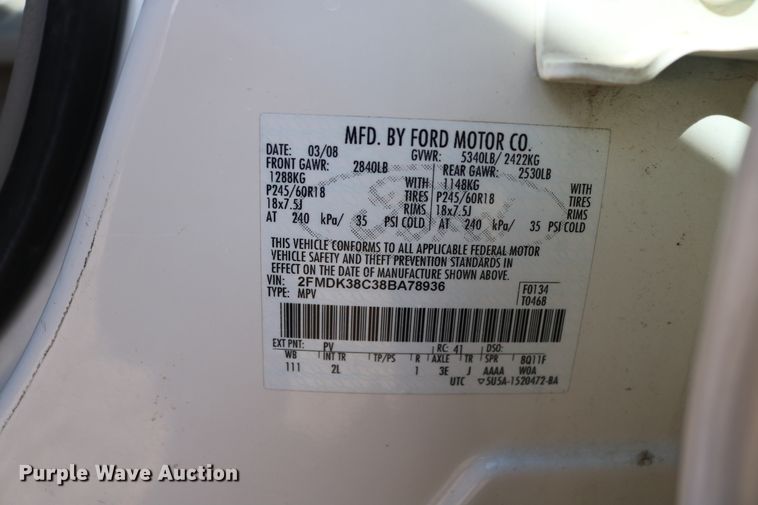 image for item DD6082 2008 Ford Edge SUV