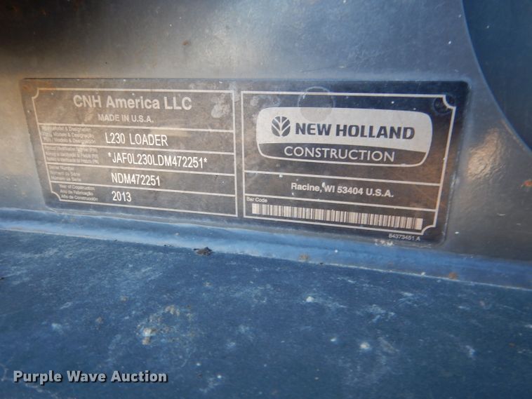 image for item DG5893 2013 New Holland L230 skid steer