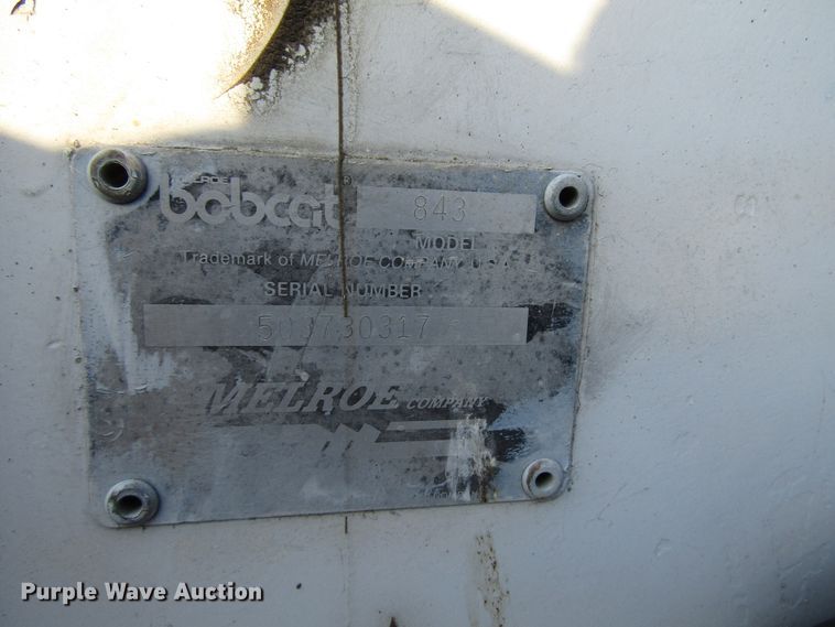 image for item DH8380 1989 Bobcat 843 skid steer