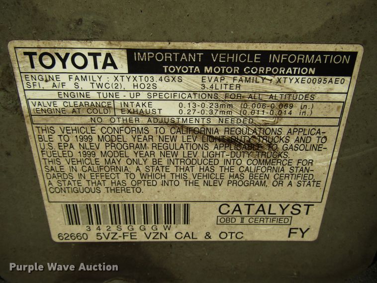 image for item DH8391 1999 Toyota 4Runner SUV