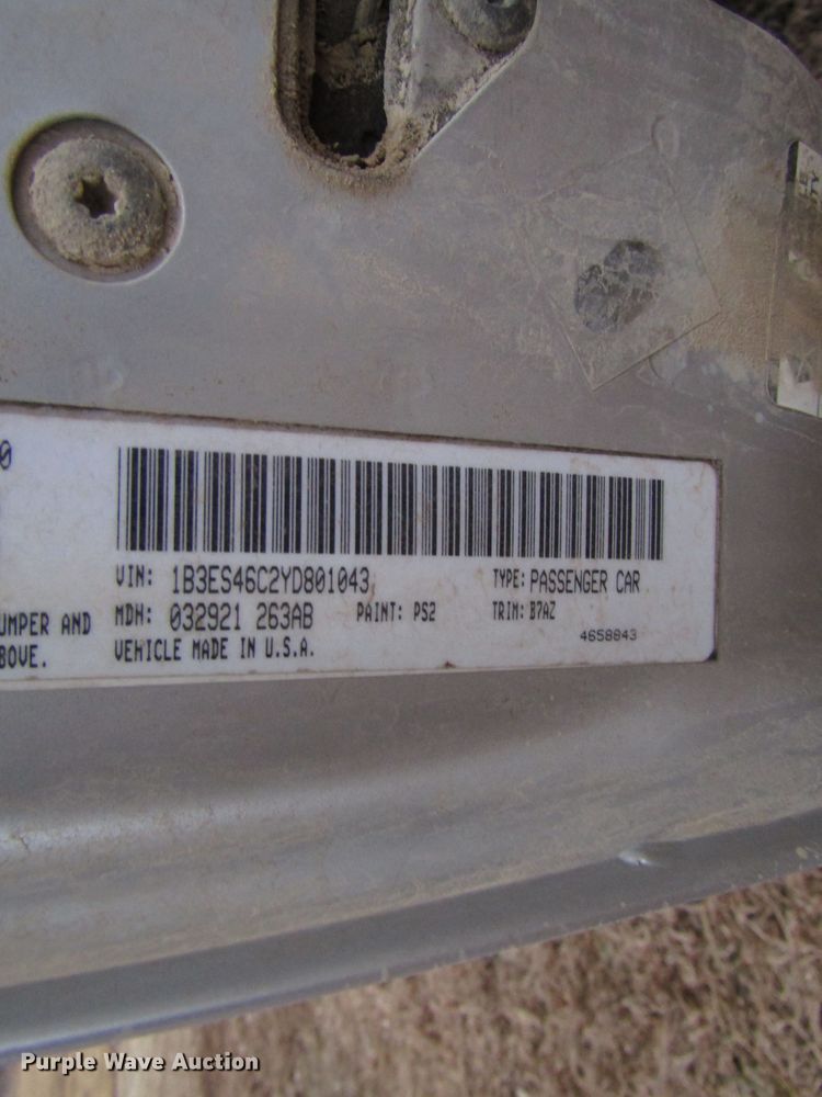 image for item DH8405 2000 Dodge Neon