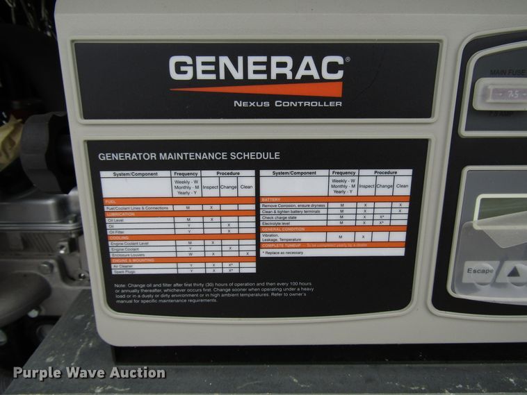 image for item DH8420 2014 Generac QT03624KNAX generator