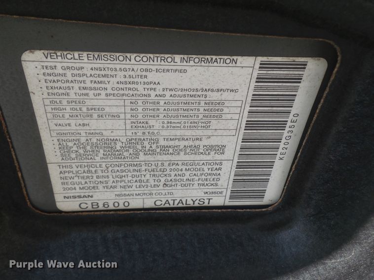 image for item EM9861 2004 Nissan Murano SL SUV