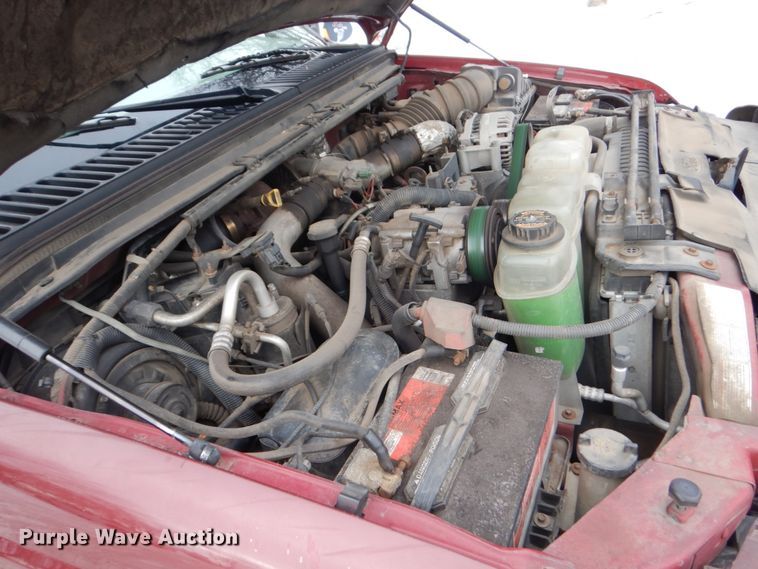 image for item FU9117 2000 Ford F350 Super Duty Crew Cab dump bed pickup truck