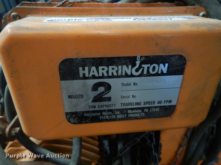 image for item GE9057 Harrington MS3C621 hoist