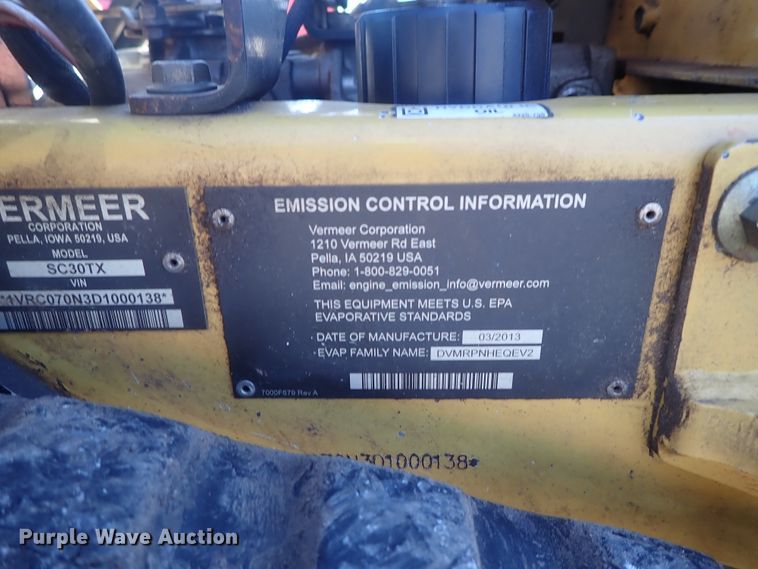 image for item GF9633 2013 Vermeer SC30TX stump grinder