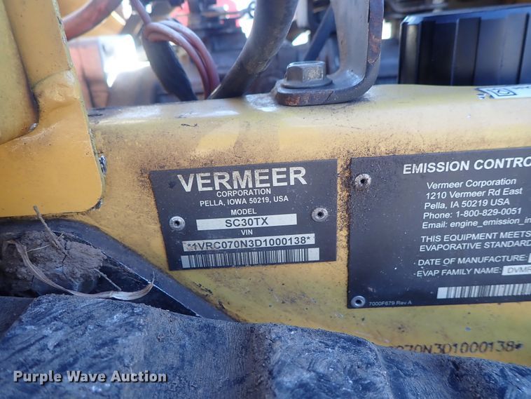image for item GF9633 2013 Vermeer SC30TX stump grinder
