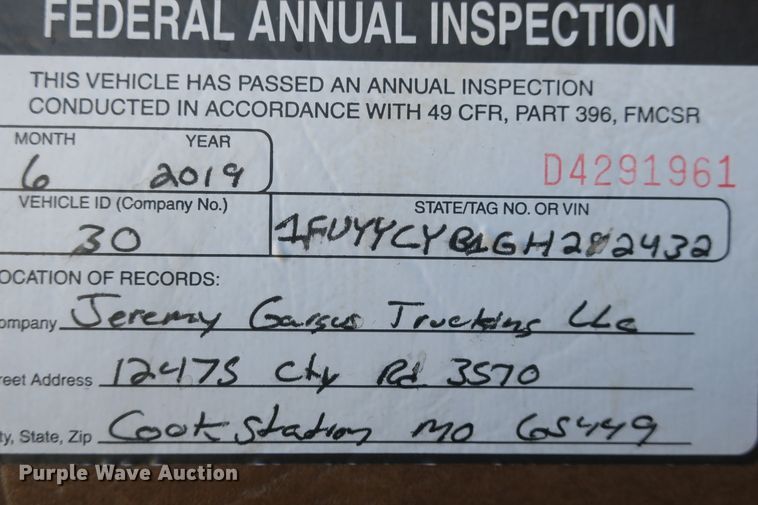 image for item DB10067 1986 Freightliner FLC dump truck