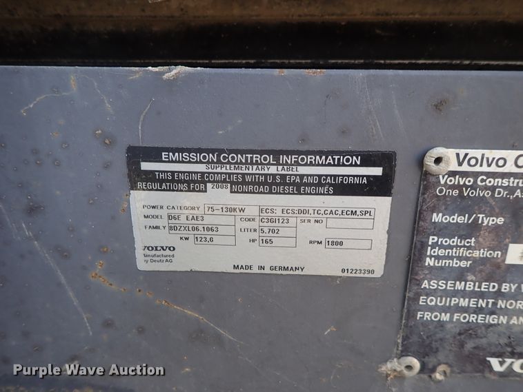 image for item DC3361 2010 Volvo EC210CL HD excavator