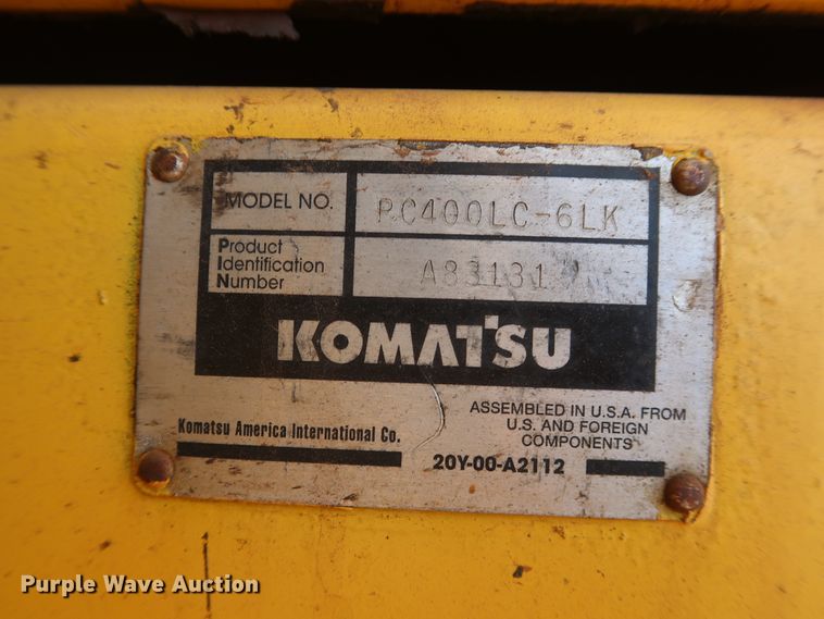 image for item DH0838 1999 Komatsu PC400LC-6LK excavator